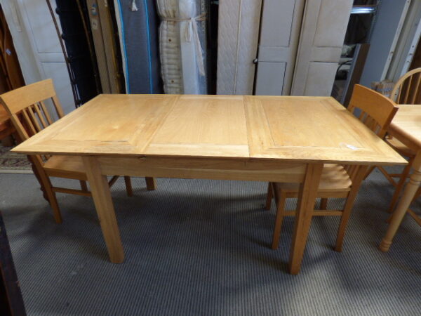 Oak Extendable Table & 2 Chairs - Image 2