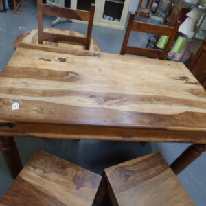 Mango Wood Table & Four Chairs