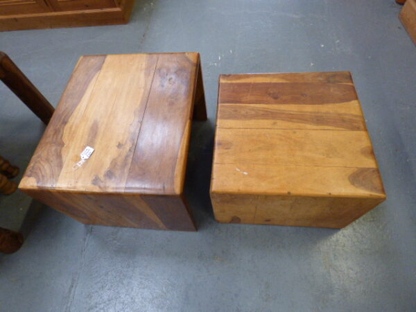 Mango Wood Side Tables - Image 2