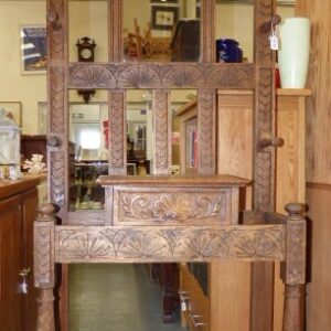 Unique Carved Antique Hall Stand