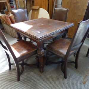 Antique Extendable Table & 4 Chairs