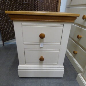 Painted Bedside Table With Oak Features